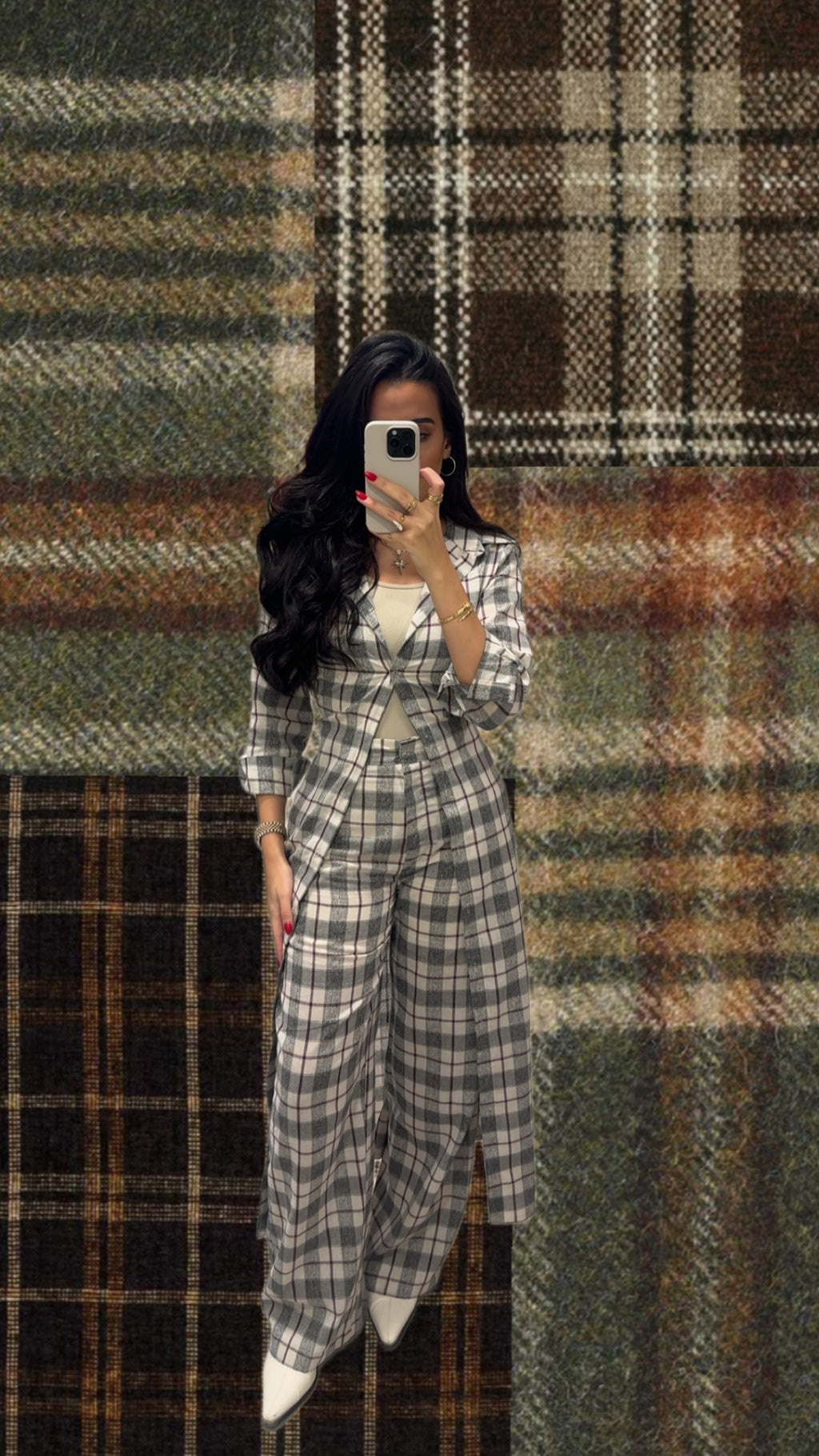 Plaid set.